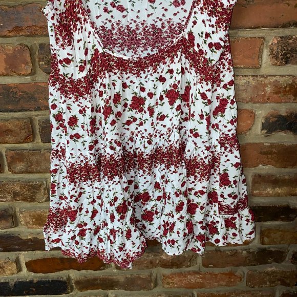 Brandy Melville White Red Floral Mini Slip Dress - Picture 8 of 8